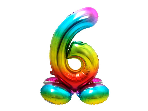 Number 6 Ombre Standing Foil Balloon - 81 cm - 1 pc