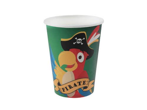Kubeczki papierowe Piraci - 270 ml - 10 szt.