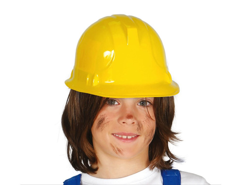 Yellow worker's helmet