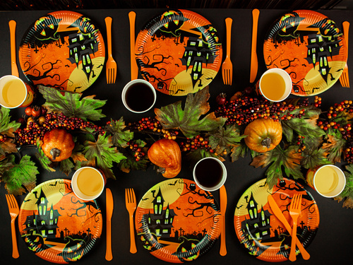 Halloween Haunted House plates - 18 cm - 6 pcs.