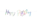 Iridescent banner with the inscription Happy Birthday - 62 cm - 1 pcs.