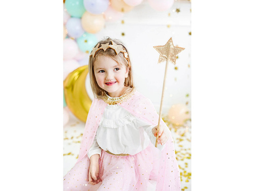 Gold wand with a star for a princess - 36 cm - 1 pcs.