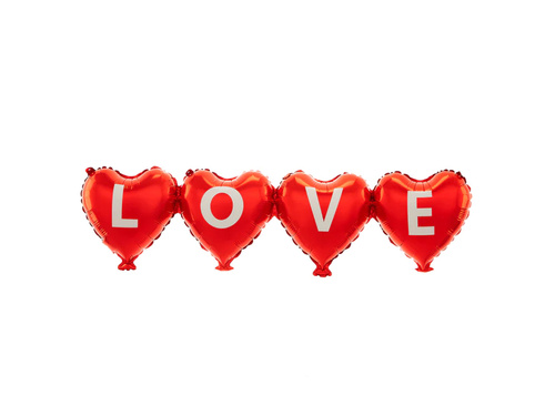 Girlanda balonowa serca Love - 101 x 27 cm