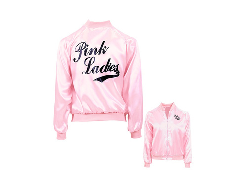 Różowa Satynowa kurtka damska - styl lat 50 - 50s Lady