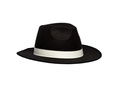 Black gangster hat  - 1 pc