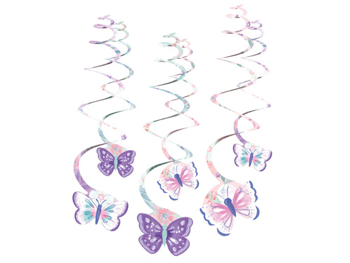 Hanging decoration of pendants Butterflies - 6 pcs.