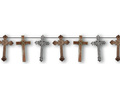 Horizontal string with felt halloween subjects - 300 cm
