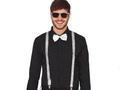 Silver sequins Suspenders