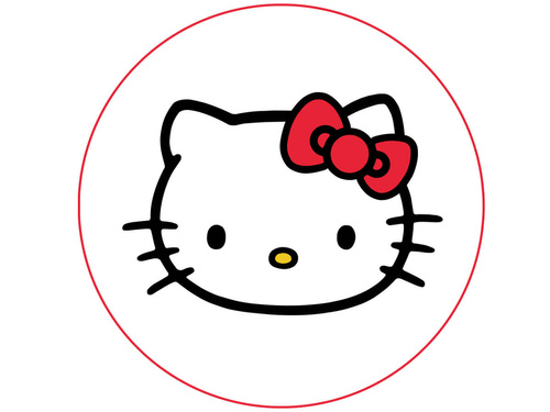 Decorative Hello Kitty cake wafer - 20 cm