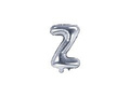Balon foliowy litera "Z" srebrna - 35 cm