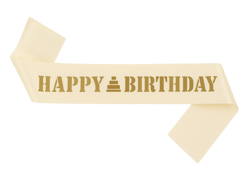 Gold Sash Happy Birthday - 1 szt.