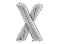 SuperShape Letter "X" Silver Foil Balloon - 66 cm - 1 pc