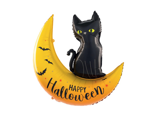 Halloween Cat Foil Balloon - 76,5 x 88 cm - 1 pc