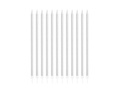 Birthday candles, silver - 12 pcs