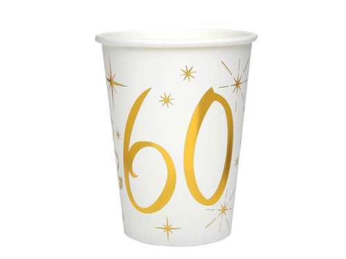 Cups for 60th birthday 60th - 10 pcs.