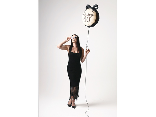 Foil balloon with bow Happy "40" - 47,5 x 45 cm - 1 pc.