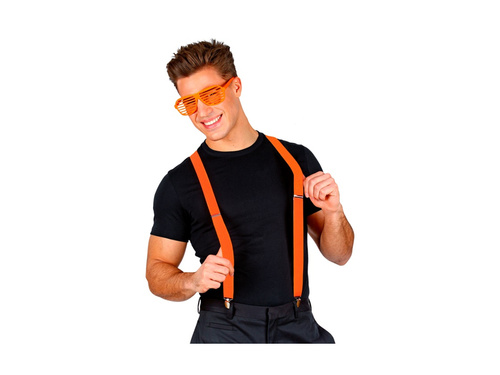 Neonowe pomarańczowe szelki disco