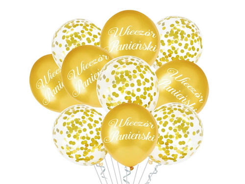 Set of balloons for bachelorette party gold - 30 cm - 10 pcs.