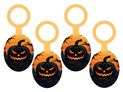 Bottle pendants Dark Pumpkin - 8 pcs.