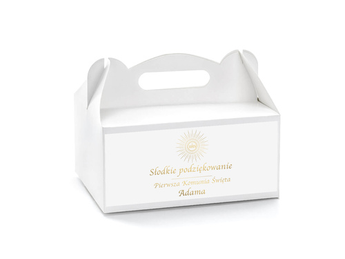 Decorative cake box white - 6 pc