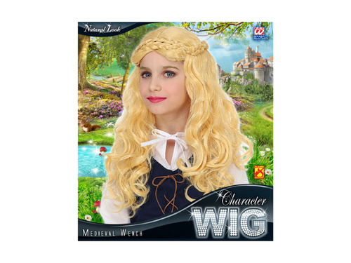 Blond peruka średniowiecznej dziewczyny