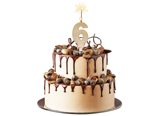 Gold Candle no 6 - 1 pc