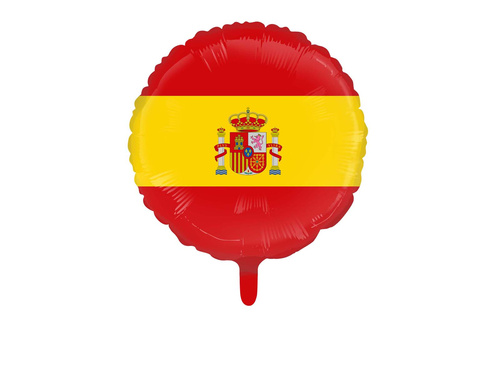 Balon foliowy z flagą narodową Hiszpanii - 46 cm - 1 szt.