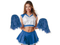 Pompony cheerleaderki niebieskie - 2 szt.