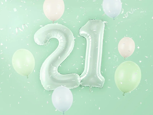 Balon foliowy zielony cyfra 1 - 72 cm - 1 szt.