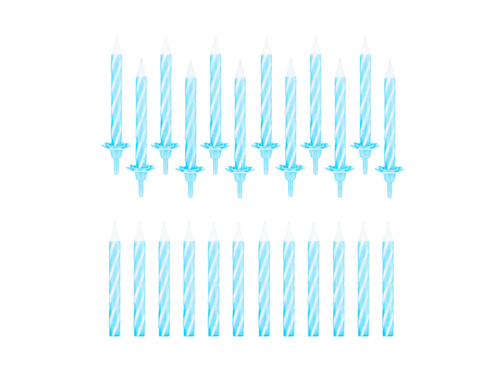 Birthday candles blue - 24 pcs