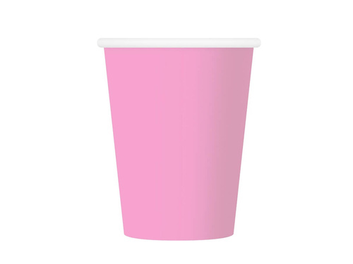 Light pink paper cups - 270 ml - 6 pcs.