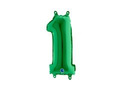 Mini Shape Number 1 Green Foil Balloon - 36 cm - 1 pc