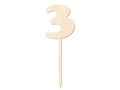 Wooden cake topper 3 - 12 cm