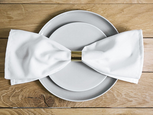 Gold paper napkin holder - 10 pcs.