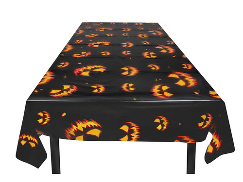 Obrus halloweenowy Straszna Dynia - 120 x 180 cm - 1 szt.
