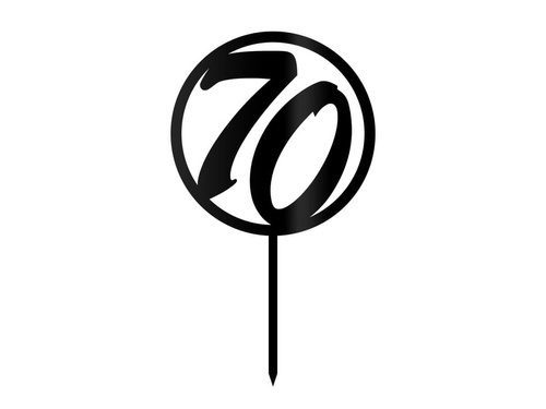 Cake topper 70 birthday - 1 pc