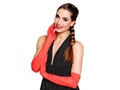 Pair of red gloves - 60 cm