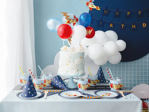 Balloon cake topper Airplane - 1 set