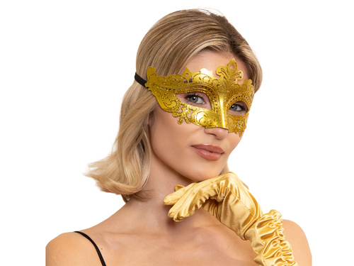 Maska karnawałowa - złota - 1 szt.