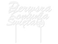 White plexiglass topper for First Holy Communion cake - 1 pc.