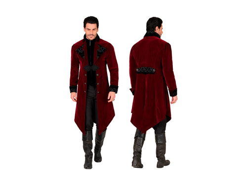 Strój gotycki z bordowego aksamitu