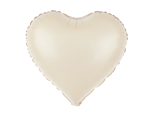 Mild Cream Heart Foil Balloon - 45 cm - 1 pc