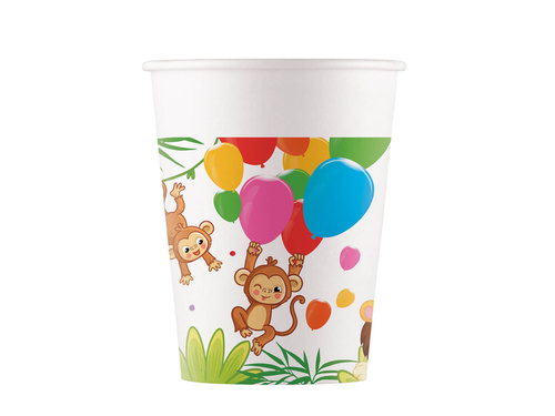 Safari birthday cups - 200 ml - 8 pcs.