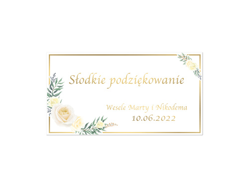 Wedding cake labels, 30 pcs