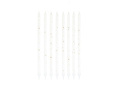 Birthday long candles white and gold - 15 cm - 8 pcs.