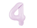 Balon foliowy liliowa cyfra 4 - 100 cm - 1 szt.