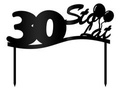Cake topper 30 birthday - 1 pc