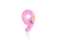 Unicorn candle no 8 - 1 pc
