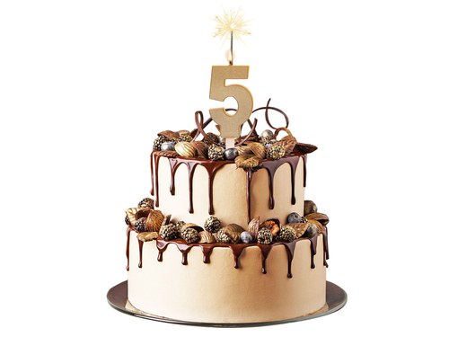 Gold Candle no 5 - 1 pc