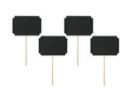 Cards on sticks black - 11 cm x 8 cm - 4 pcs.
